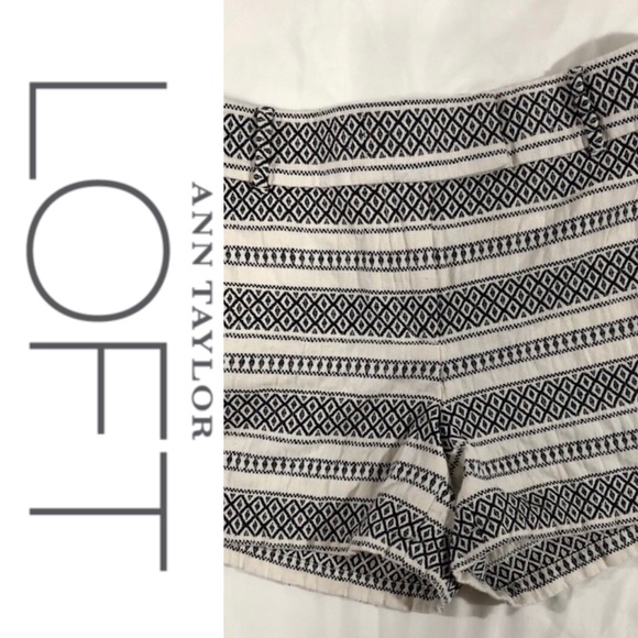 LOFT Pants - LOFT black and white designer shorts size 6